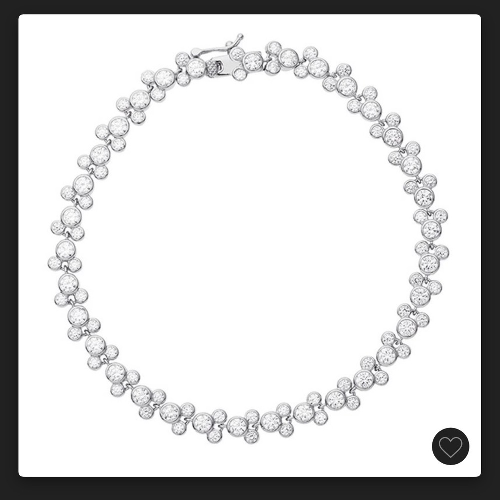 Disney Mickey Mouse sterling silver cubic zirconia tennis bracelet